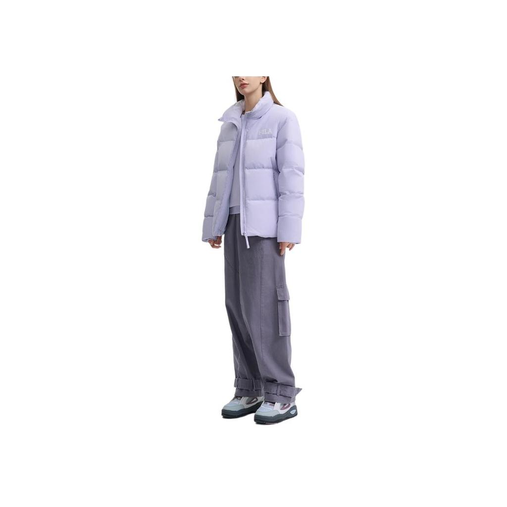FILA Fleece Lined Full Zip Stand Collar Warm Water Resistant Stain Resistant Commuter Business Long Sleeve Puffer Jacket F51M449904F-PR