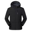 Spring Jacket for Men Solid Color Outdoor Hooded Hardshell Jacket for Men