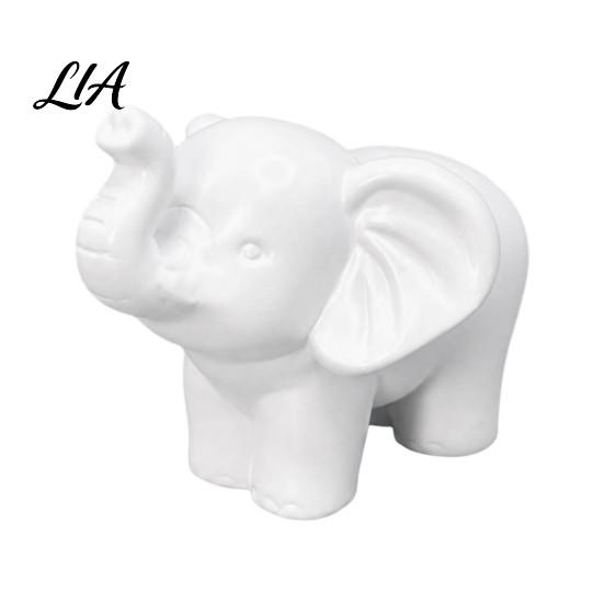Luck Symbols for Good Fortune Mini Resin Elephant Figurine, Statue Tabletop Decor, Unique Birthday Presents Friends Small Ornament Home Office Shelf,