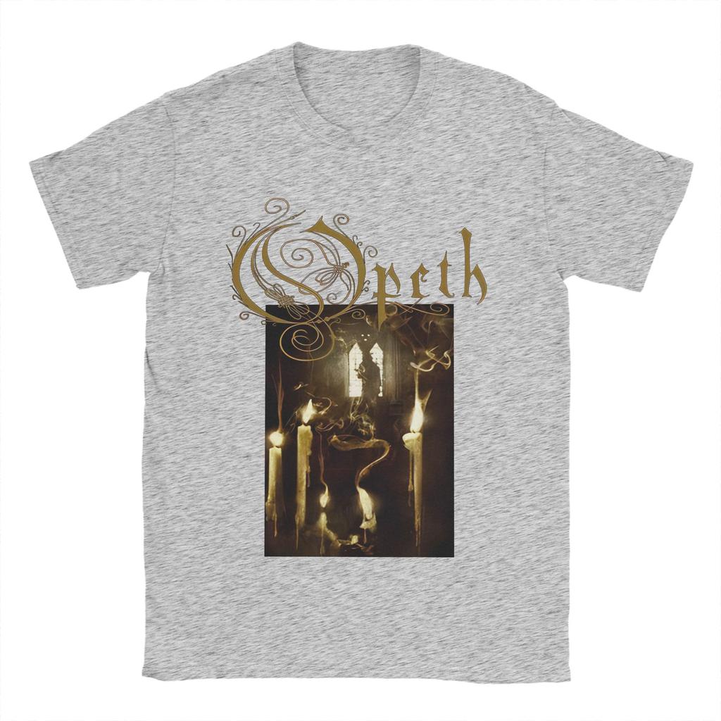 Pánská trička Opeths Death Metal   Úžasná bavlněná trička Krátký rukáv  Tričko Kulatý výstřih Oblečení Plus Size