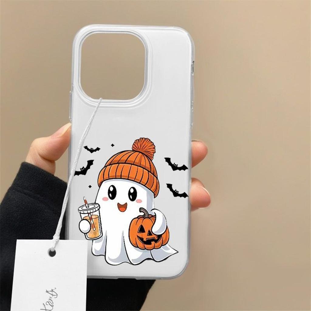 Halloween White IMD Phone Case for For Apple 17PROMAX Creative Ins Skin Sensation Internet Famous Phone Case