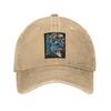 New Jurassic World Dinosaur  Washed Denim Baseball Caps Snapback Baseball Hats Breathable Casquette Outdoor for Men's And Women
