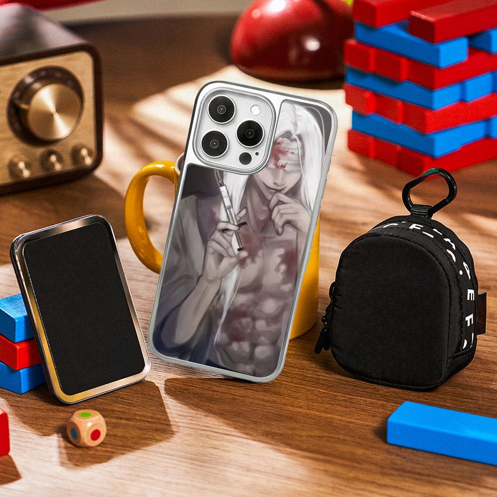 Mr Sil-vair super cool man design Phone Case for iPhone 16 15 14 13 12 11 Pro Max Sheepskin Silver-edged protective case iPhone15ProMax