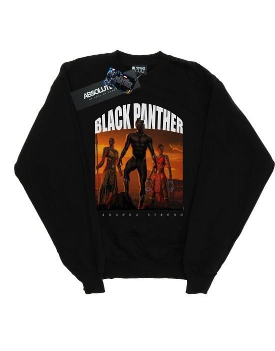 Marvel Mens Black Panther Wakanda Strong Cotton Sweatshirt