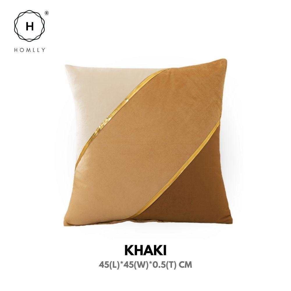 

Homlly Ouno Velvet Cushion Cover (X2PCS) Khaki X2