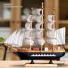 Jämn Segling Dekorativ Segelbåtsmodell för Hem- eller Kontorsbokhylla, Vinskåp eller Entréinredning