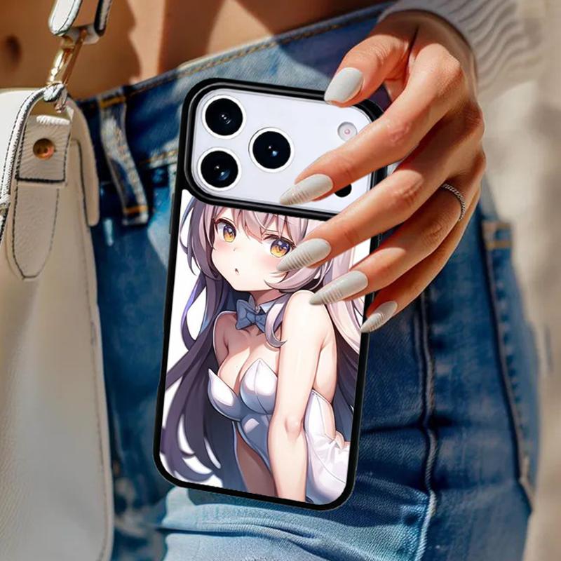 Anime Hentai Bunny Girl Phone Case For iPhone 17 Air 14 15 13 12 Max Cover For Apple 14 15 16 16e 11 Pro Max Plus Coque