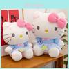 Urocza Sukienka z Kokardką Pluszowa Lalka Hello Kitty Zabawka Poduszka Zabawka dla Dzieci Dla Dziewczynek Prezent Urodzinowy