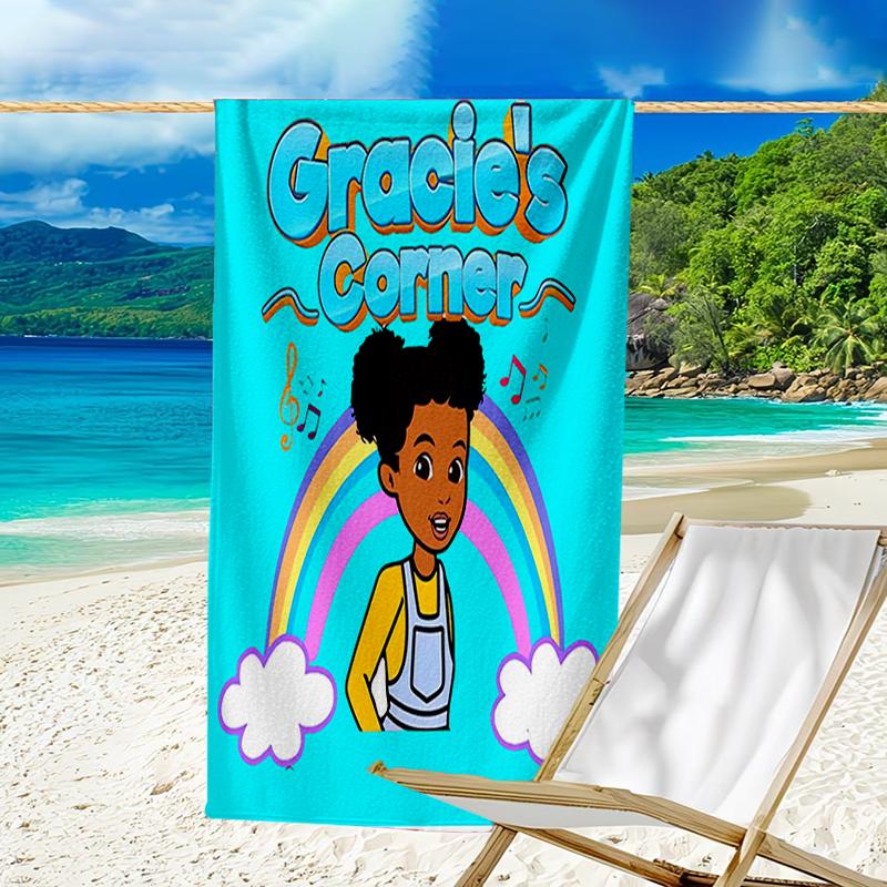 Proof Beach Towel with a Gracie's Corner3 Pattern - Soft,absorbent,quick-drying,machine Washable - Perfect for Swimming,camping,bathing