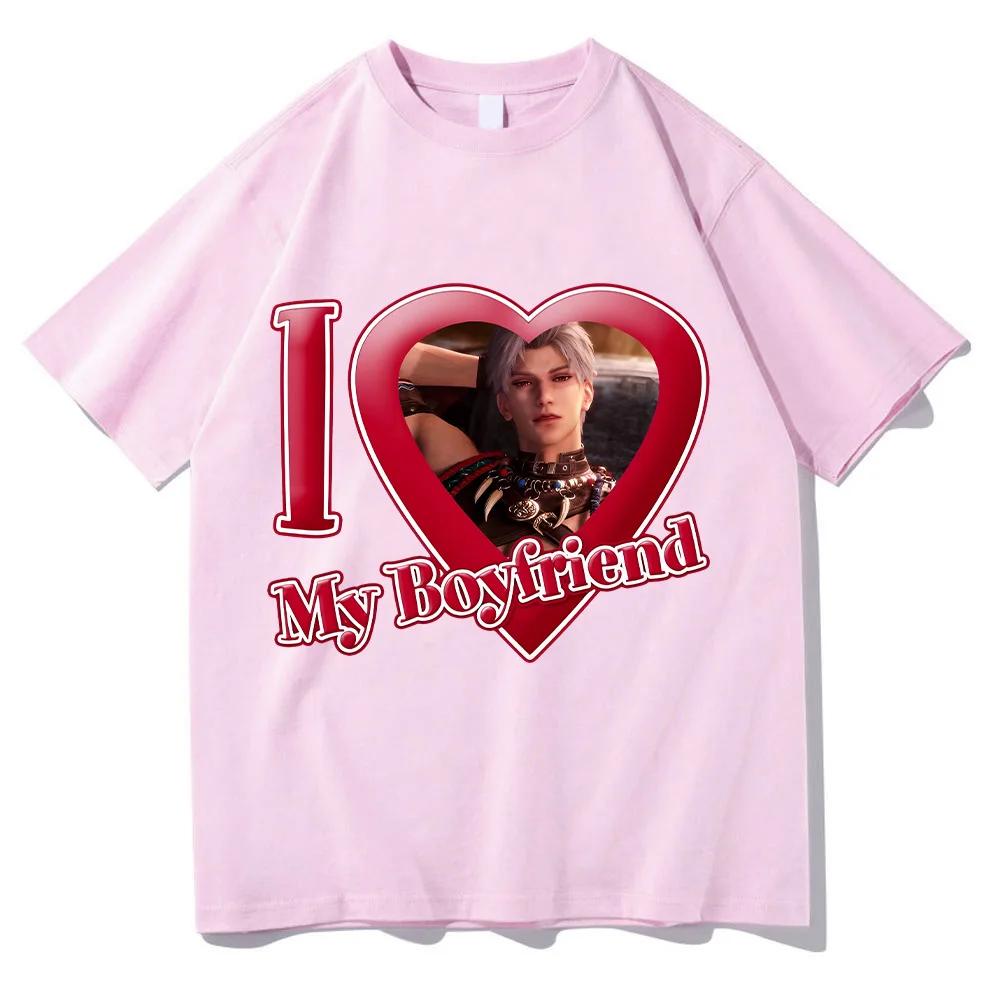 Love and Deepspace Sylus Tshirt I Love My Boyfriend Tops Women Clothing Valentines Day Perfect T-shirt Hot Game Fashion New Tee