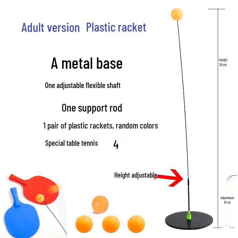 Children's Indoor Ping Pong Trainer Set with Elastic Soft Shaft Racket: Perfect for Solo or Parent-Child Play