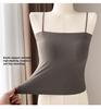 Bonas Women's Camisole with Bra Pads, Dual-Layer, Bra-Free, Summer Thin Style, Beautiful Back Tube Top
