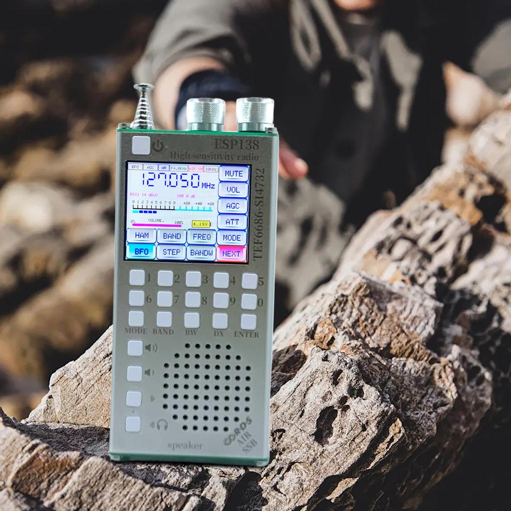 Dual Modes High Sensitivity Radio TEF6686 Chip RDS Data Display Radio Hand-Held Radio Receiver for Bluetooth-Compatible Speakers