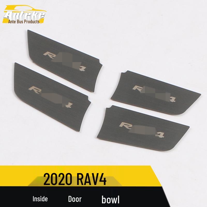 2020 RAV4 Interior Door Handle Anti-Scratch Decorative Panel Sticker Set