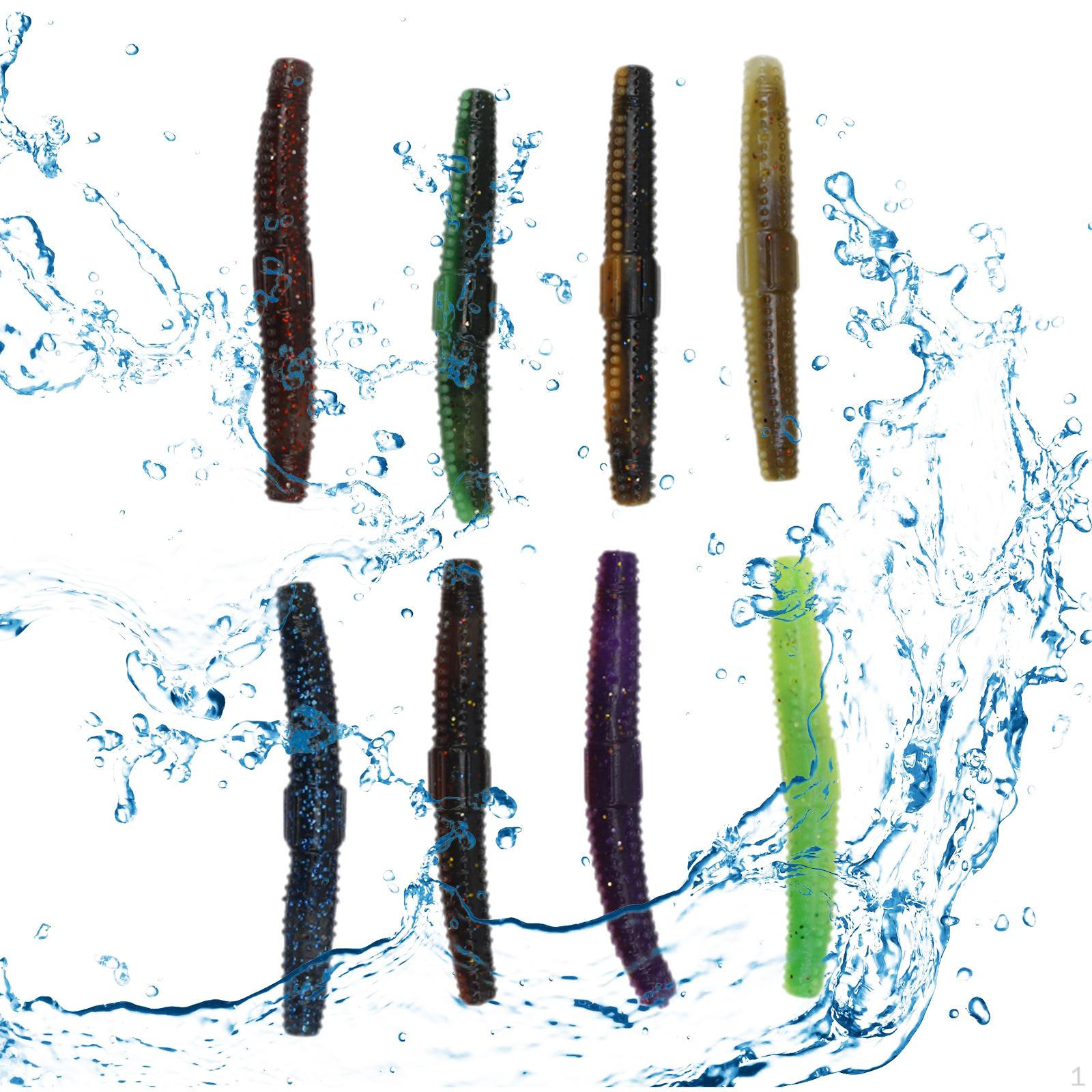 

Мягкие стикбейты премиум-класса для ловли окуня — длина 75 дюймов, набор из 8 наживок