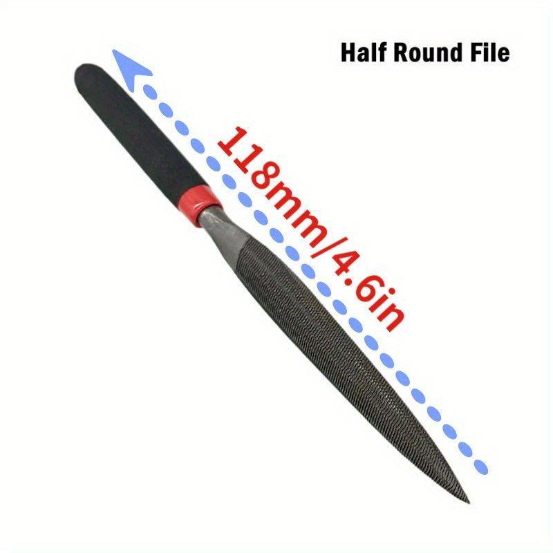 Mini Fine-Tooth Flat & Half-Round File Set for Wood and Metal Polishing