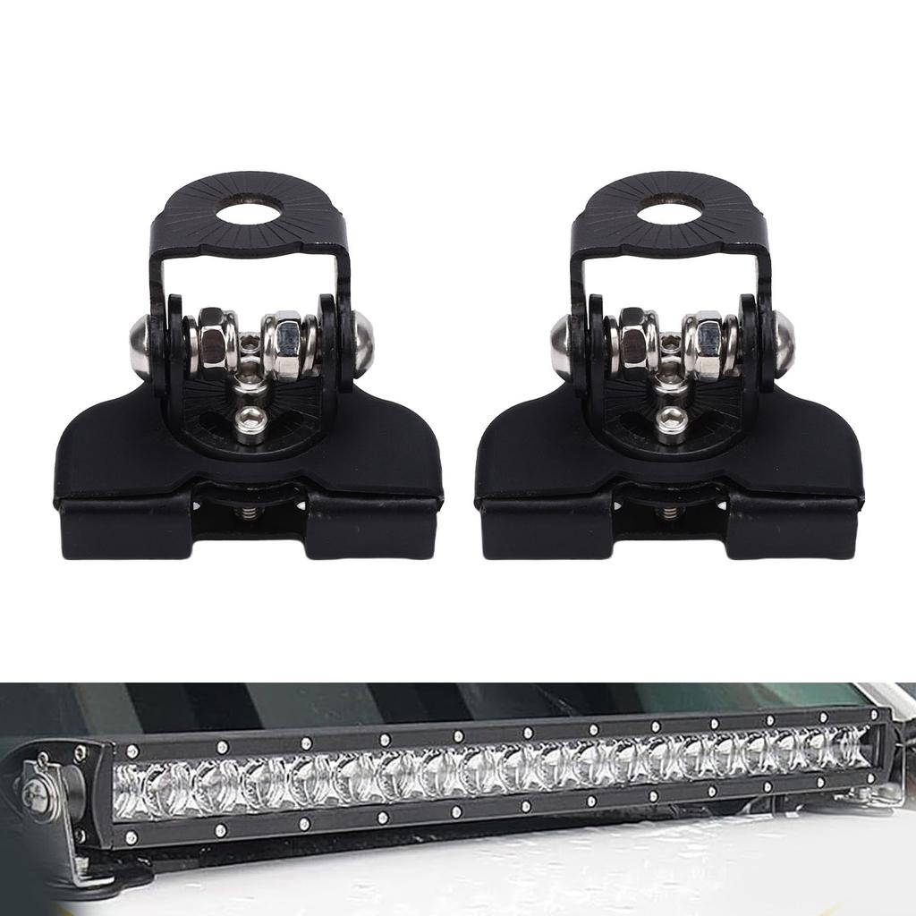 2 PCS Hood Led Light Bar Mounting Bracket Hood Work Light Pod Mount Clamp Holder for Car SUVs Trucks Dirt Bikes ATVs UTVs
