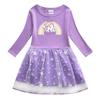 Unicorn Princess Long Sleeve Dress for Girls - Stylish Spring/Autumn Skirt