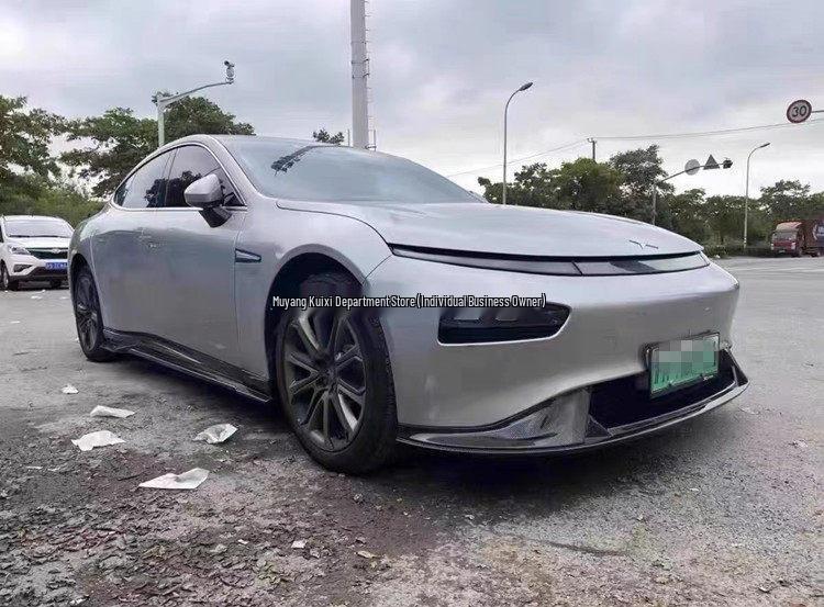 

Gloss Black Carbon Fiber Sports Body Kit for Xiaopeng P7 (2020-2023) - Rear Diffuser, Front Lip, Side Skirts Rear Lip - Matte Black