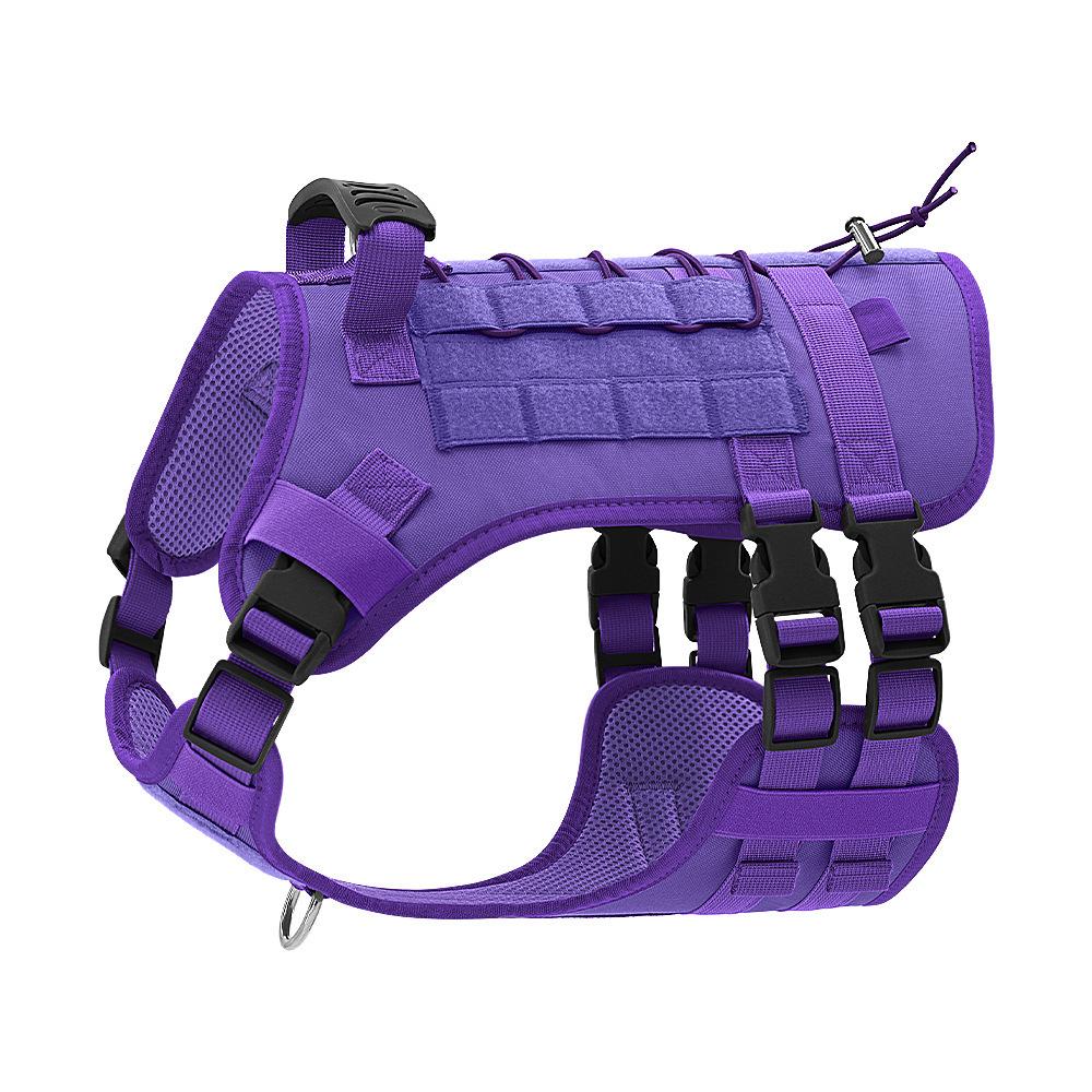 Wear-resistant Tactical Chest Strap Outdoor Waterproof Explosion-proof Punching Traction Rope Medium Large Working Dogs Training Vest with Handle