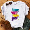 Maycaur Nuova Maglietta da Donna Estiva con Stampa 3D Smalto Colorato per Unghie Maglietta Femme Tumblr Top Maglietta Casual Abbigliamento Femminile Top