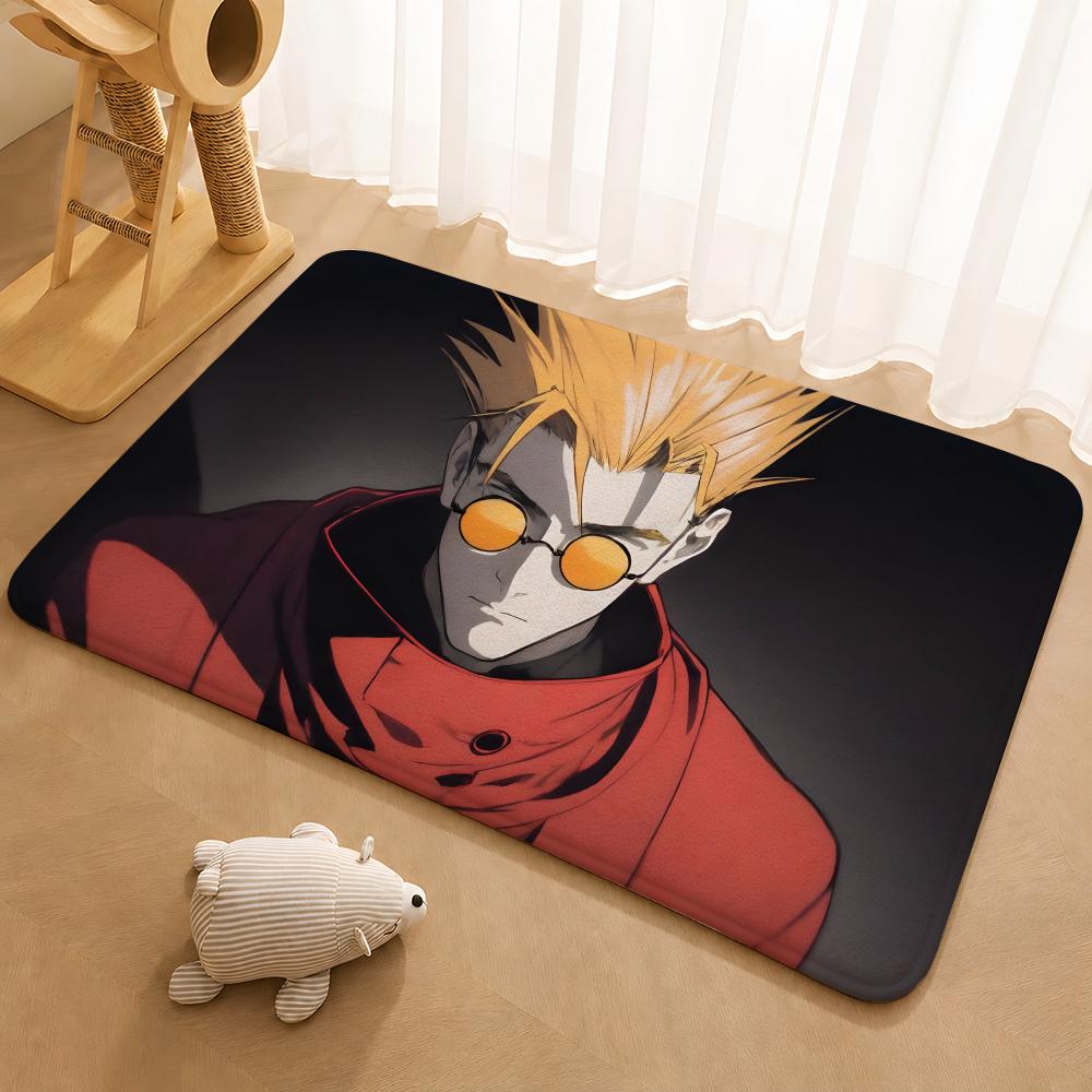 Anime TRIGUN STAMPEDE Floor Mat Floor Mat Soft Flannel Non-Slip Door Rug for Living Room