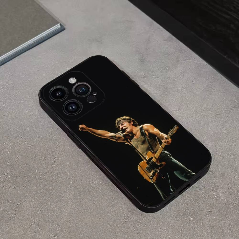 

Bruce Springsteen Phone Case For iPhone 16,15,14,13,12,11 Plus,Pro Max,XS,X,XR,SE,Mini,8,7,Soft Silicone Black Cover iPhone13mini