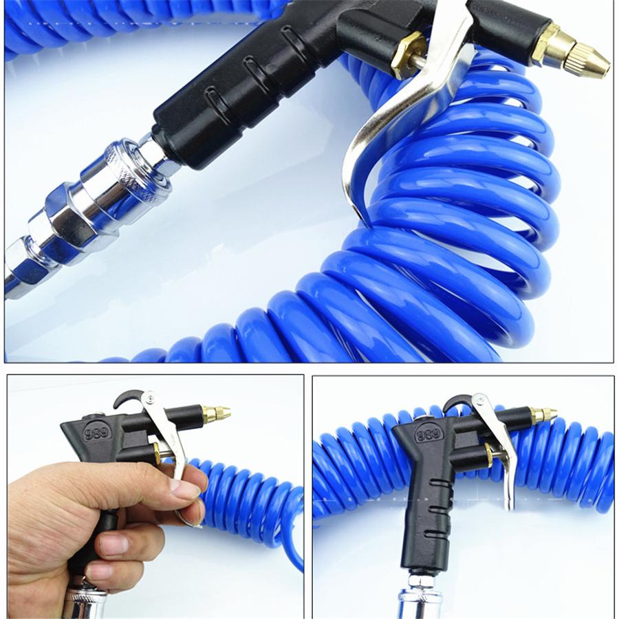 Newest Vacuum Cleaner Air Gun Kit with Hose Connecting To Pneumatic Tank, Blue Color Air Gun