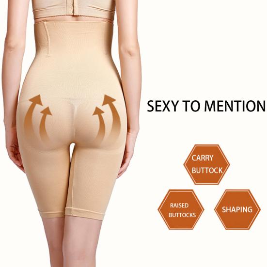 Women Waist Trainer Butt Lift Panties Solid Color Slimming Seamless Shapewear