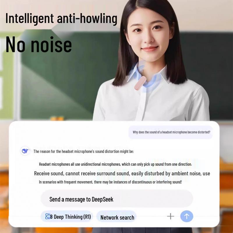Little Bee Wireless Lavalier Microphone for Teachers and Tour Guides with High Volume Speaker