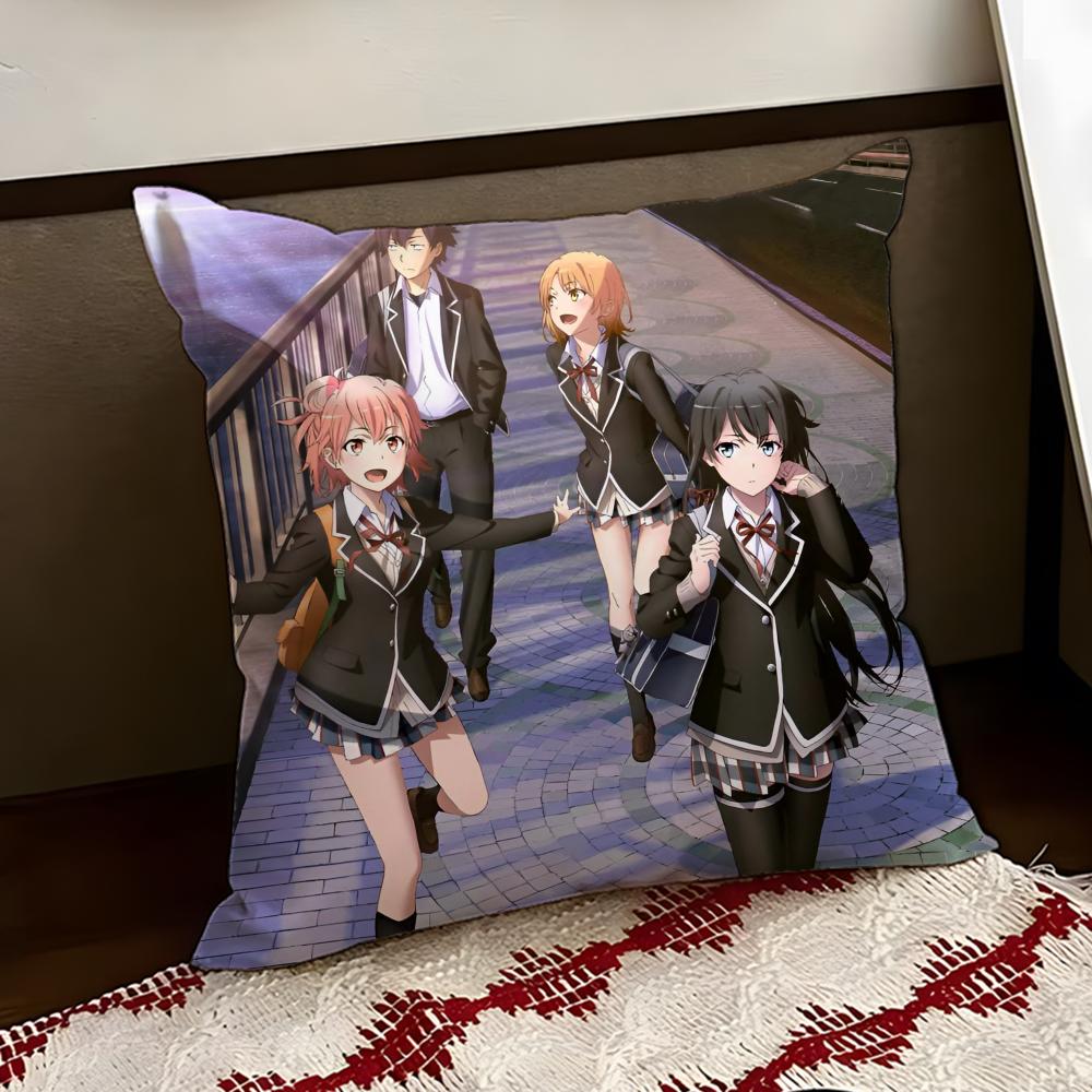 My Teen RRomantic Comedy SNAFU Cushion Cover Reversible Soft Durable Pillow Cover Home Car MultiScene Use for Daily Comfort