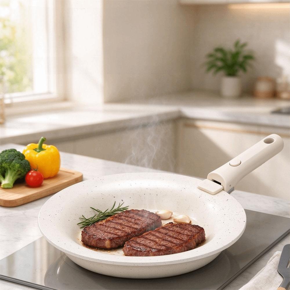 Ceramic Coating Nonstick Pan Aluminum Zinc Zinc Alloy Grill Pan Multi-functional Skillet Steak
