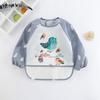 Grembiule da allattamento impermeabile a maniche lunghe per bambini, per bambini piccoli, con tasca