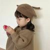Solid Color Baby Beret Hat 1-6y Boys Girls Painter Hats Lovely Cat Ear Baby Hat  Kids
