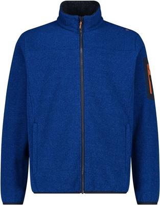 Men's Jacket CMP Fleece Jacquard-Knit-Tech Jacket (38H2237) Men's Fleece Jacket Made of Jacquard Knit-tech with a Diamond Pattern Zaffiro