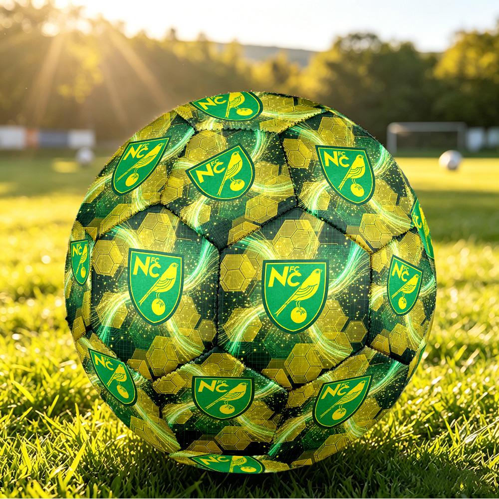 Norwich City FootballPrinted Size 5 Soccer Bball, Anti Slip Adult Match Football Souvenir for Football Fans