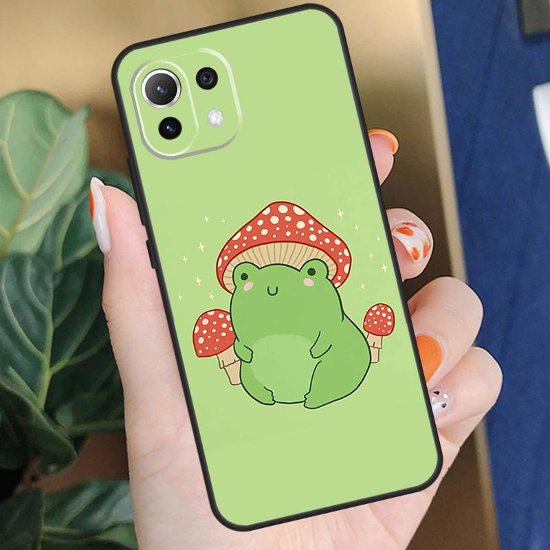 Cottagecore Frog Mushroom Kawaii Case For POCO F5 X3 X5 Pro F4 X4 F3 C65 M5s Cover For Xiaomi 13T 14 Pro 11T 12T 12 13 Lite