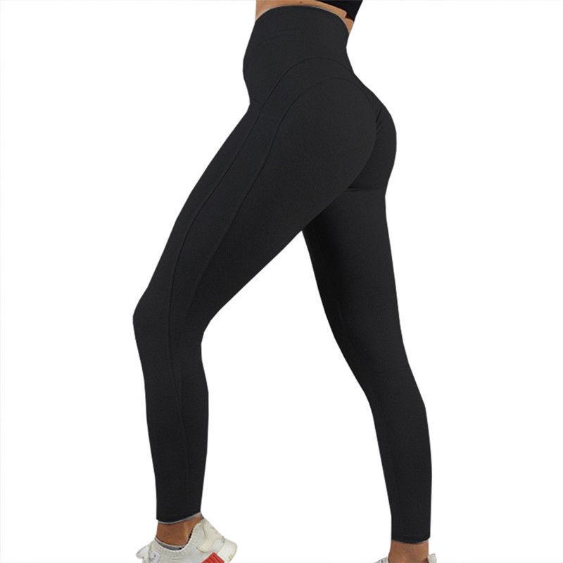 2022 Women's V-Shaped Crossover Waist Hip-Lifting High-Waisted Spliced Yoga Leggings