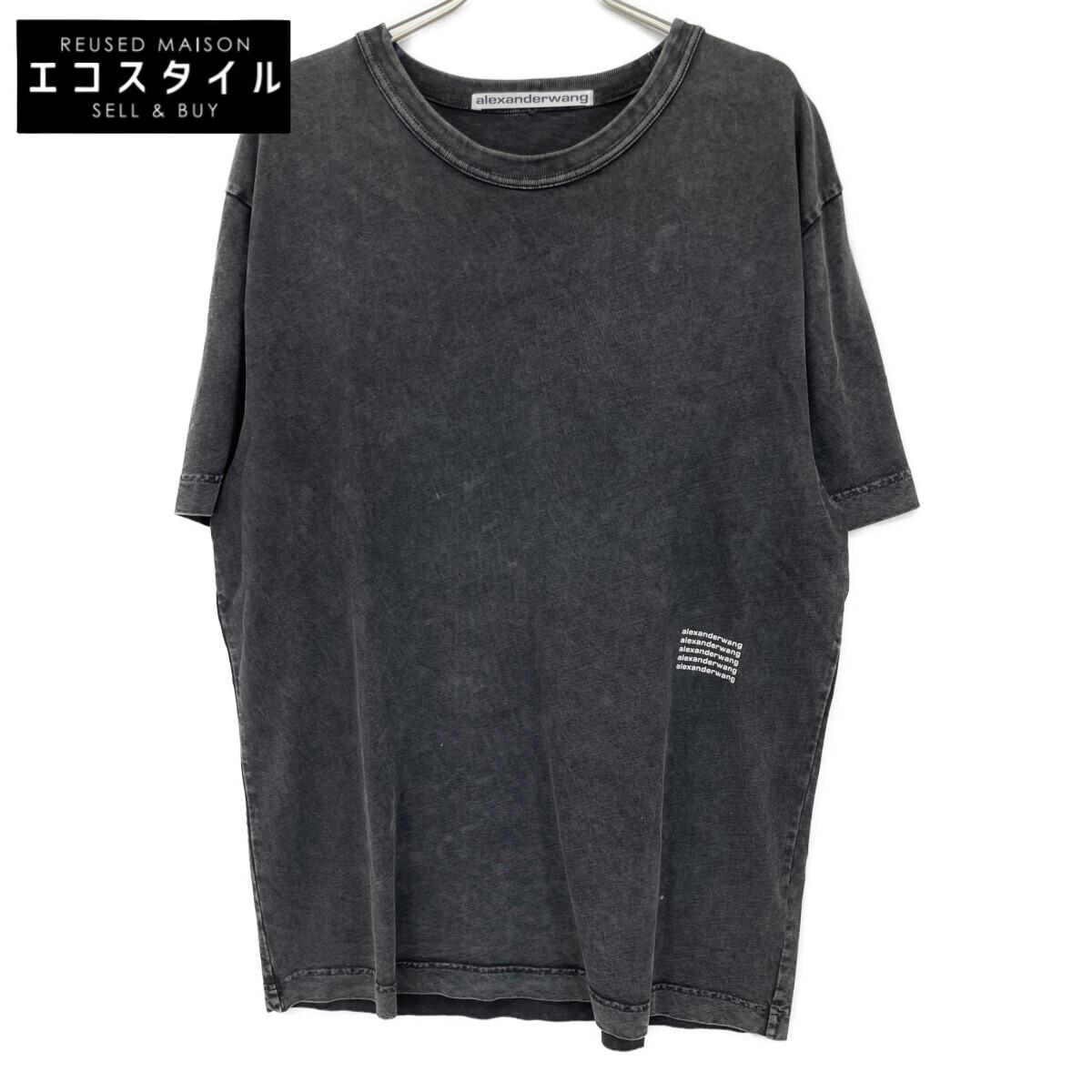 

ALEXANDER WANG [Domestically Authorized] UCC2221527 Logo Print Washed Short Sleeve T-Shirt/ tops XL blackUsed