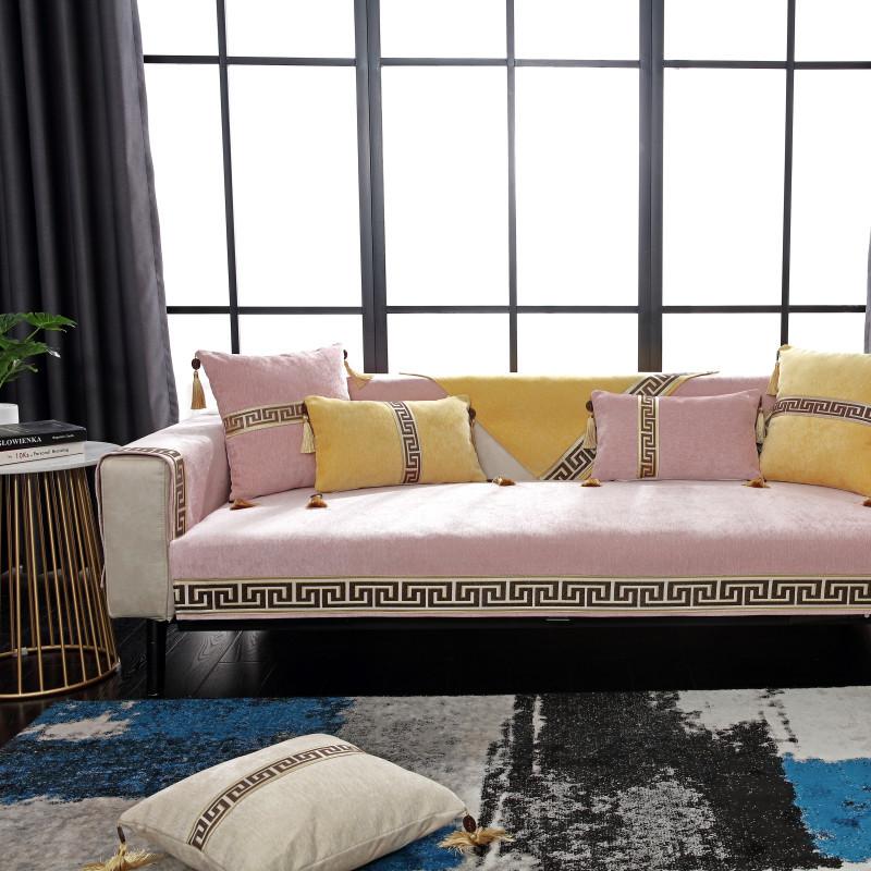 Four Seasons Noua perna de canapea din chenille chinezeasca Moderna, simpla, de culoare solida, perna de canapea Prosop