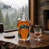 Whiskey Decanter Sasquatch Foot Bottle, Shaped Glass Wine Kitchen Bottle Decorative Liquor for Home Bar Parties High Borosilicate