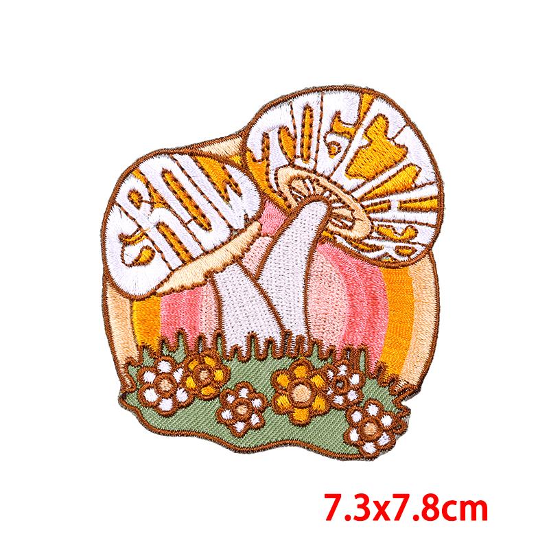 Mountain Adventure Outdoor Scenery Embroidery Patches Iron On Patches Diy Sun Waves Patch Backpack Jackets Sew Embroidered Badge 