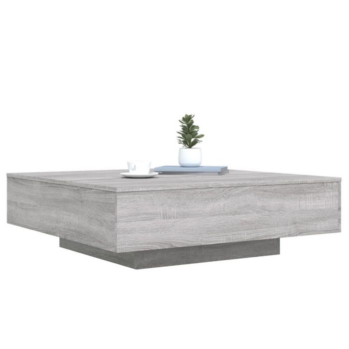 VidaXL Table basse sonoma gris 100x100x31 cm bois d'ingénierie 836600