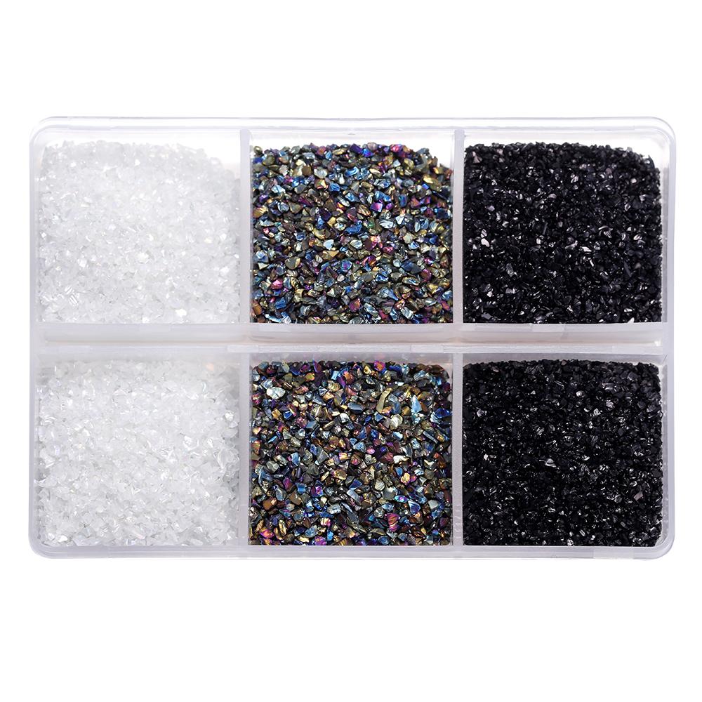 30g/Box Crushed Glass Stones Resin Filling Irregular Broken Stone for DIY Epoxy Resin Mold Crafts Nail Art Decoration Material