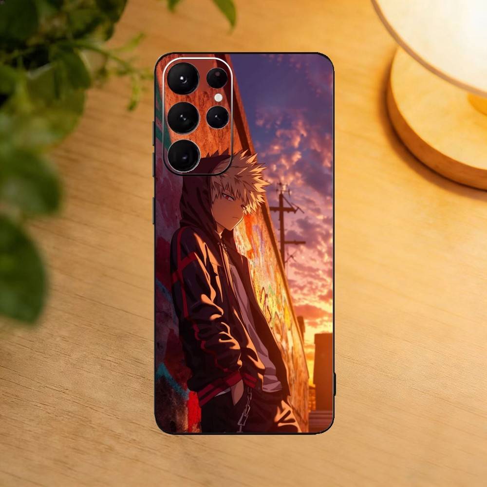 bakugo A-Anime K-Katsuki phone Case For Samsung S25,24,21,22,23,30,Ultra,20,Plus,Fe,Lite,Note Soft Black Cover