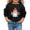 Kids Halloween Printed Long Sleeve Loose Fit Hoodie Pullover for Costume Party