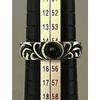 Used Navajo Black Onyx Arabesque Stampwork Ring Size 15 Silver 925 Indian Jewelry Men's Women's