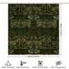 Luxurious Green Damask Shower Curtain Elegant Home Decor For Bathroom Polyester Fabric With Hooks (Size: 72X84)