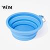 Dog Water Bowl Foldable Bowl, Collapsible Cat with Carabiner, Portable Pet Silicone for Dogs Cats Travel Camping Paw Shape