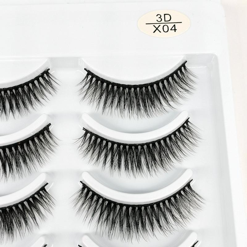 3D False Eyelashes (10 Pairs) - Natural Curl, Soft, Multi-Layered